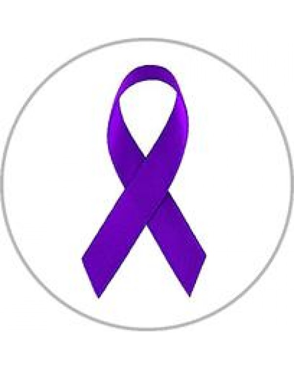 Monarch Bijoux -   Cancer Ribbon Purple  - Classic Snap  (Snap Line)