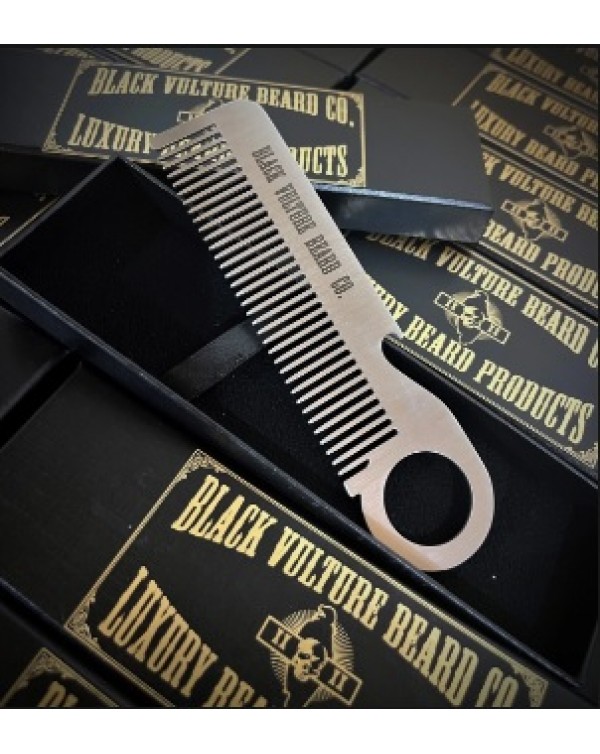 Black Vulture Beard Co. - Stainless Steel Beard Comb