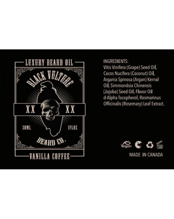 Black Vulture Beard Co. - Vanilla Coffee Luxury Beard Oil
