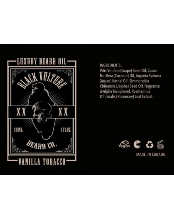 Black Vulture Beard Co. - Vanilla Tobacco Luxury Beard Oil