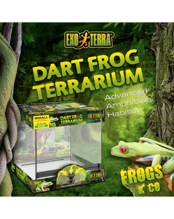 Exo Terra Amphibian Terrarium / Dart Frog - small 18x18x18