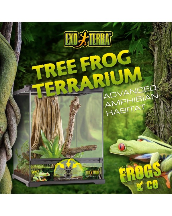 Exo Terra Amphibian Terrarium / Dart Frog -Tall 18x18x24