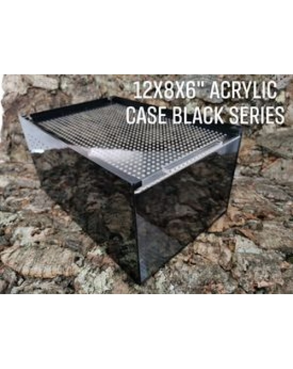 RZ - Acrylic Breeding Enclosure-  ACR Series (Black) - ACR01B- 12x8x 6