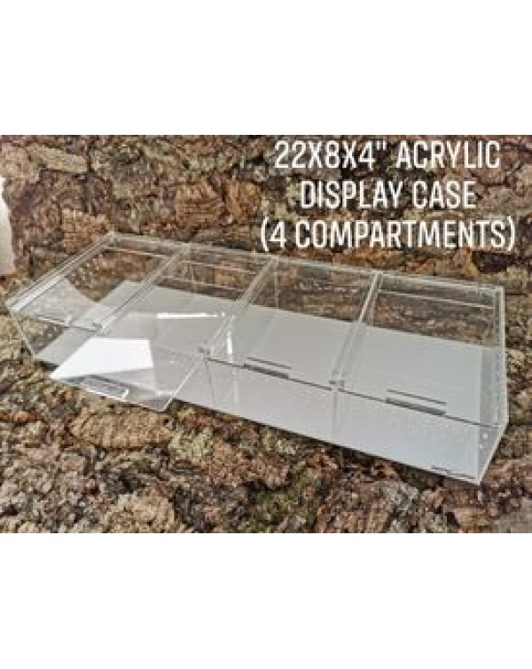 ReptiZoo  - Compart Acrylic Show Case - ACR42C -4 grids - 22 x 8 x 4