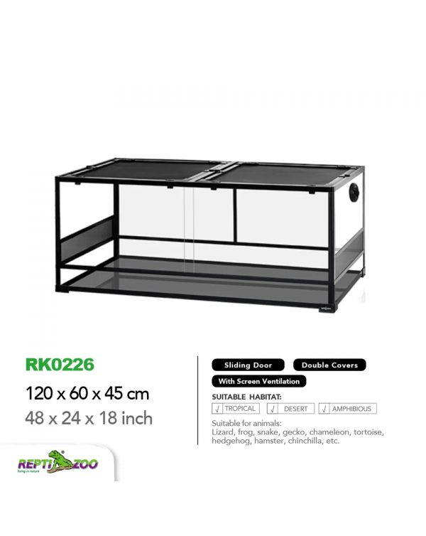 Rz - Knock- Down Glass Terrarium RK Series - 85 Gallon 48X24X18