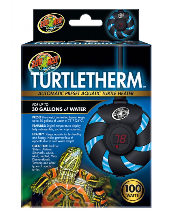 Zoomed TurtleTherm Aquatic Turtle Heater - 30 Gallons  -100w