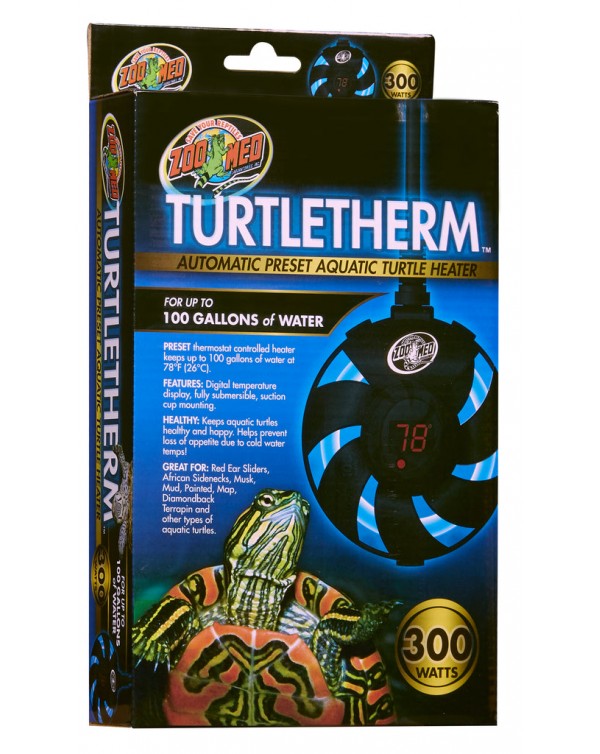 Zoomed TurtleTherm Aquatic Turtle Heater - 100 Gallons  -300w