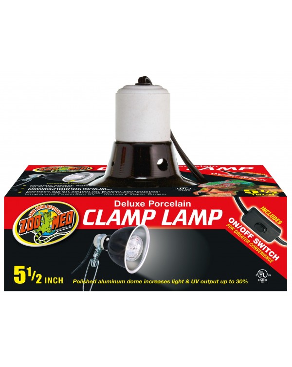 Zoomed Porcelain Clamp Lamp and Deluxe Procelain Brooder Lamp