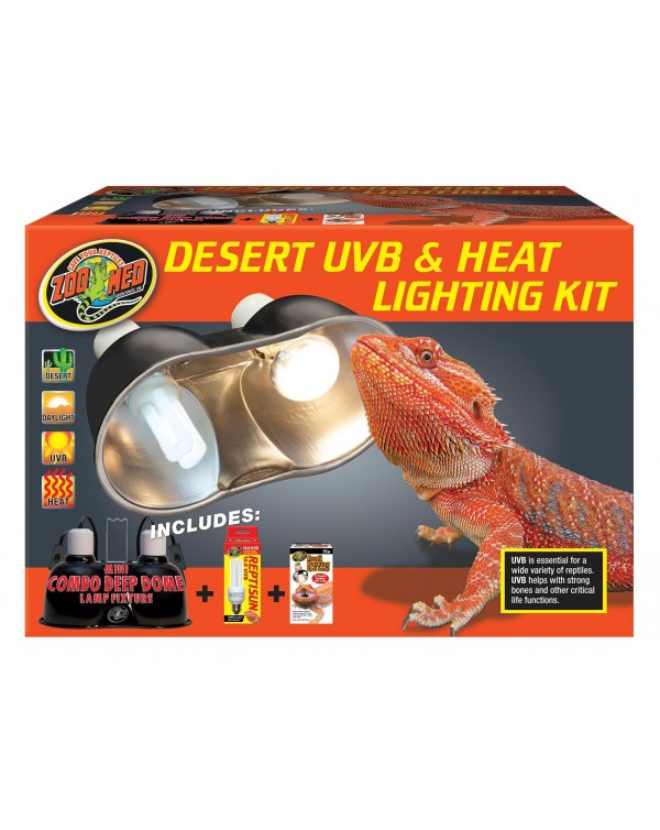 Zoomed Desert Mini Combo UVB and Heat Lighting Kit