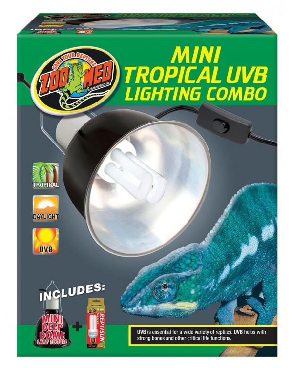 Zoomed  Tropical Deep Dome and UVB Light Lamp Fixture - Mini